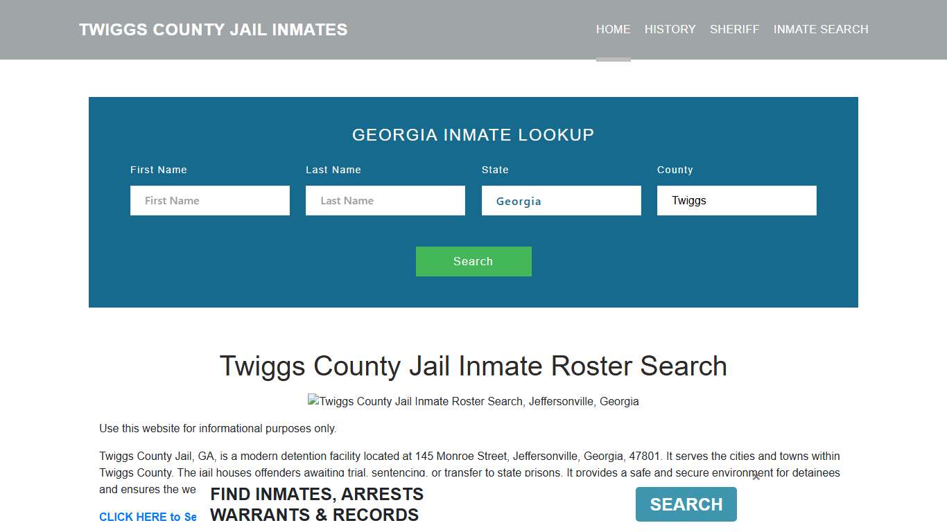 Twiggs County Jail Inmate Roster Lookup, Jeffersonville, GA